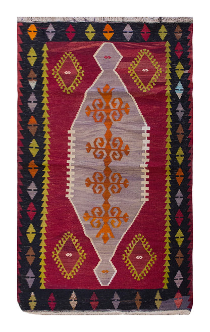 Vintage Turkish Rug, 89 x 150 cm, 2.11 x 4.11 ft