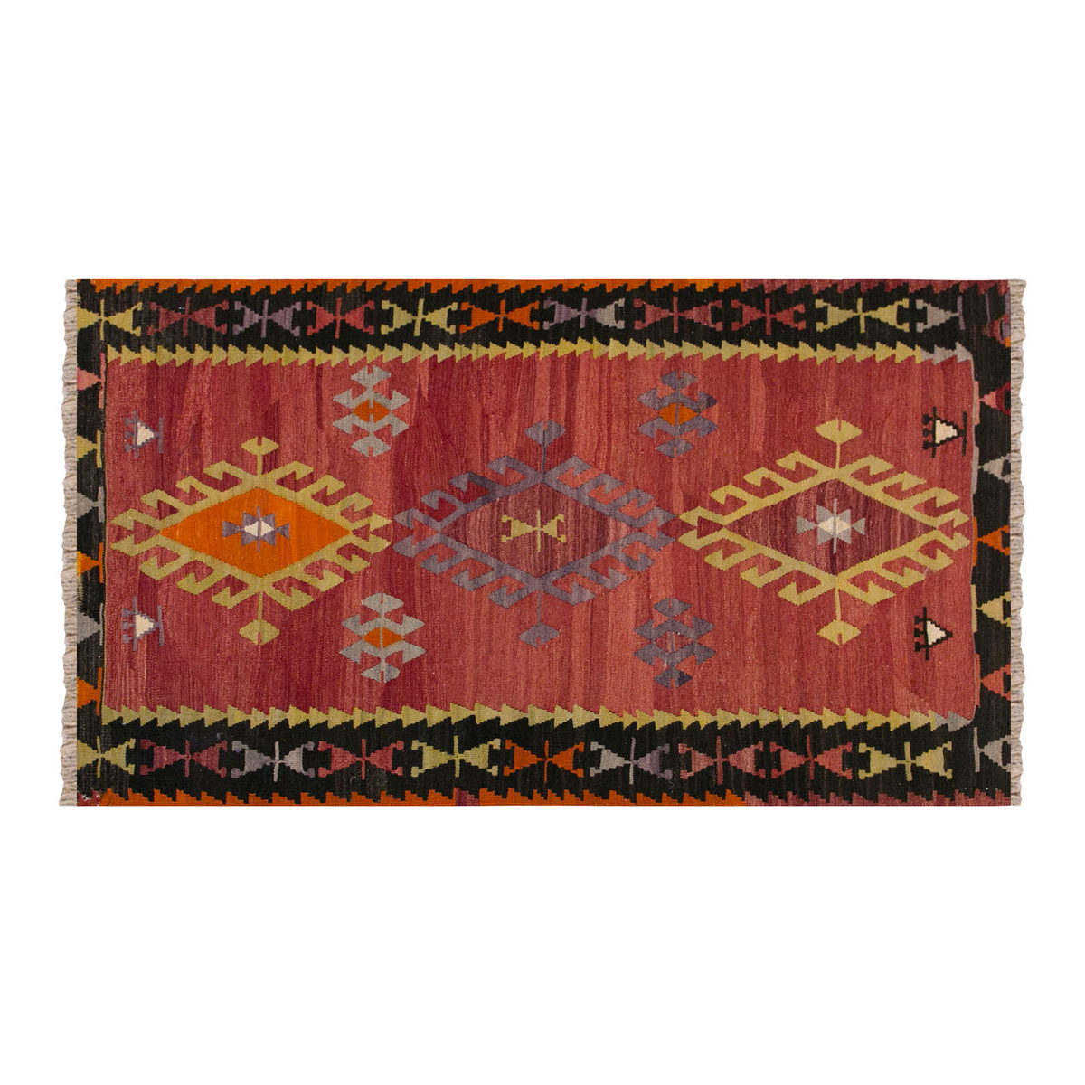 Vintage Turkish Rug, 90 x 157 cm, 2.11 x 5.1 ft