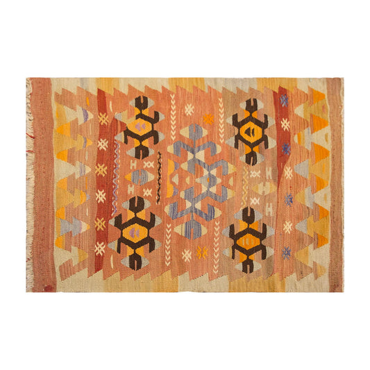 Vintage Turkish Rug, 92 x 118 cm, 3 x 3.10 ft