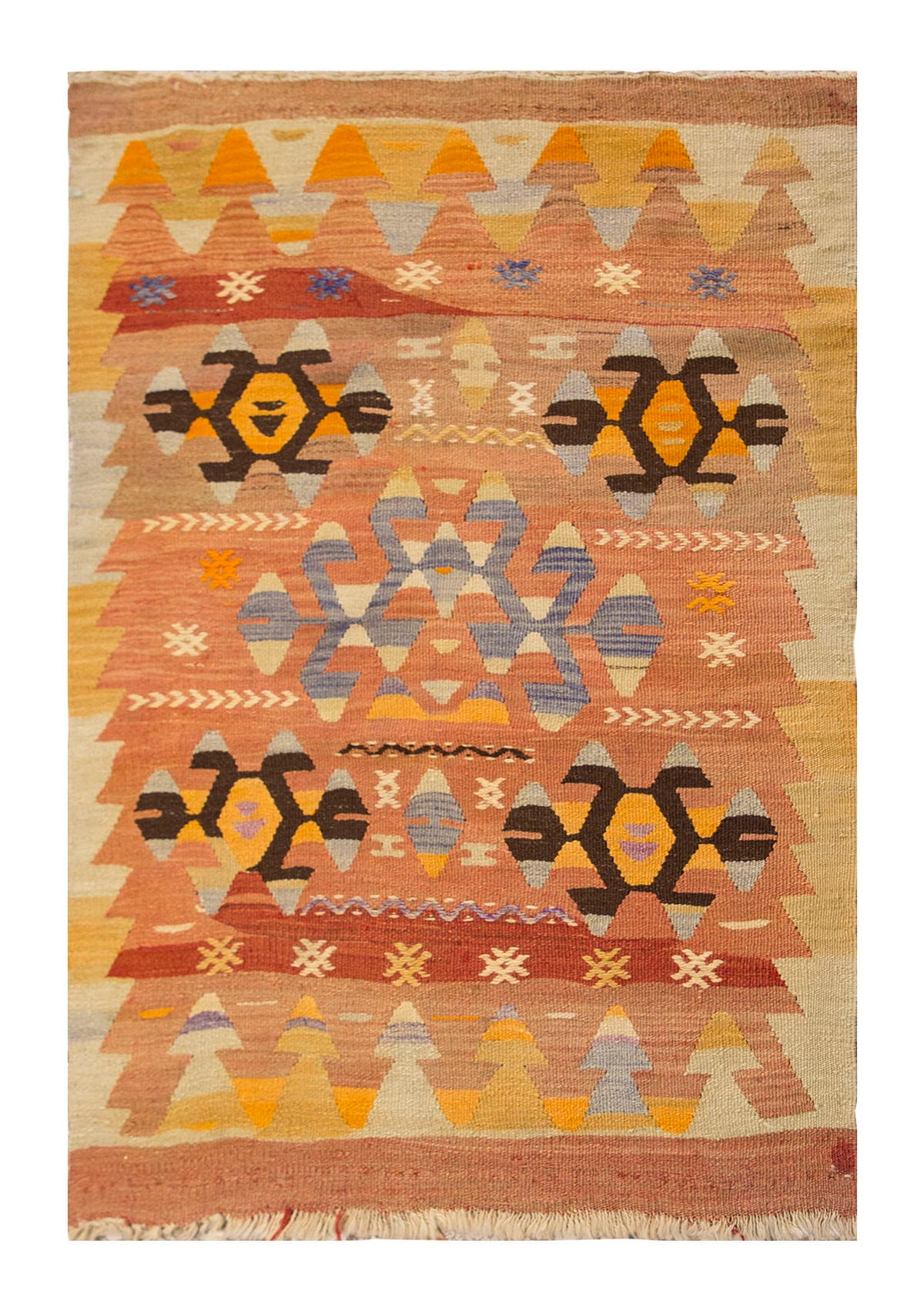 Vintage Turkish Rug, 92 x 118 cm, 3 x 3.10 ft