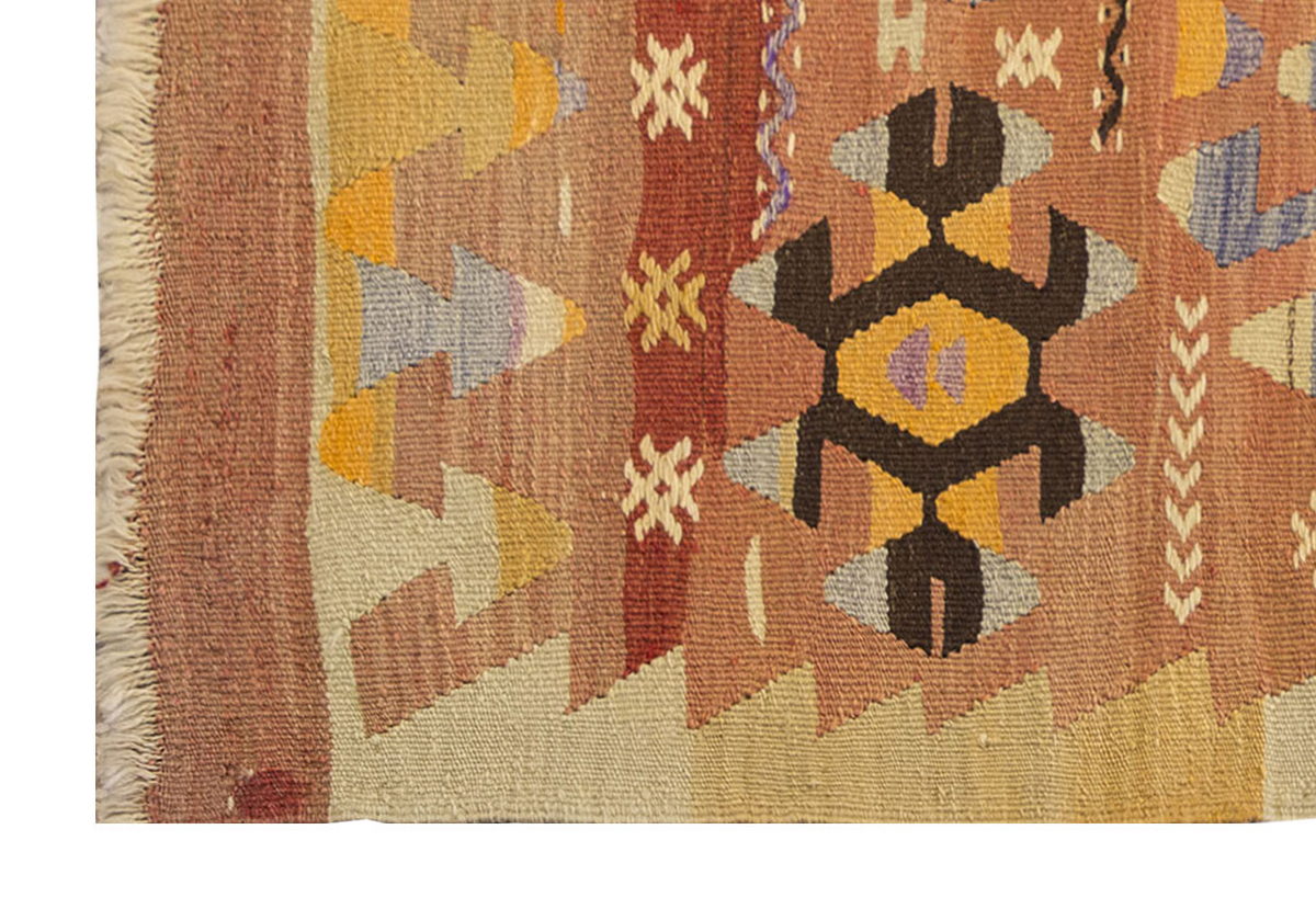 Vintage Turkish Rug, 92 x 118 cm, 3 x 3.10 ft