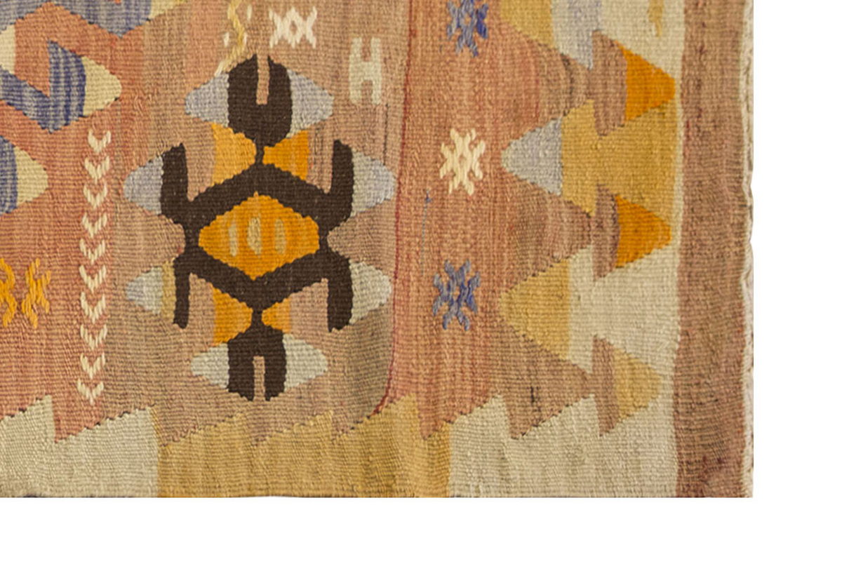 Vintage Turkish Rug, 92 x 118 cm, 3 x 3.10 ft