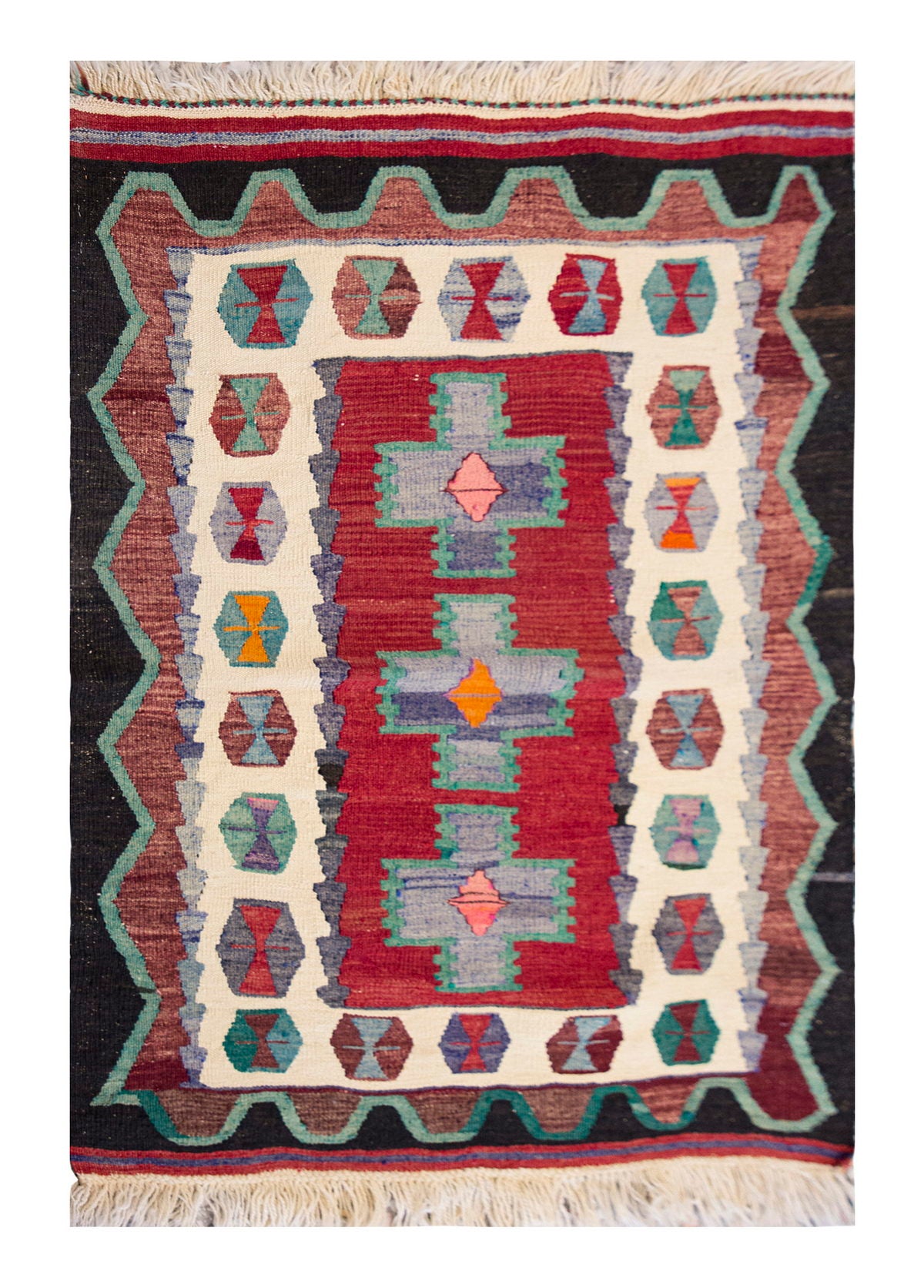 Vintage Turkish Rug, 92 x 120 cm, 3.02 x 3.11 ft