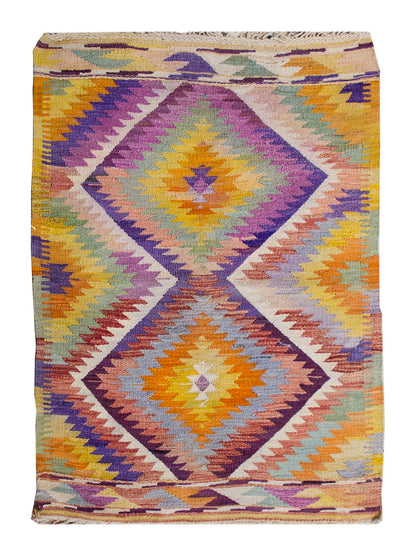 Vintage Turkish Rug, 92 x 131 cm, 3 x 4.3 ft
