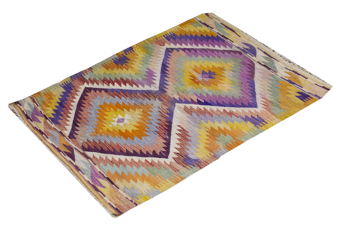 Vintage Turkish Rug, 92 x 131 cm, 3 x 4.3 ft