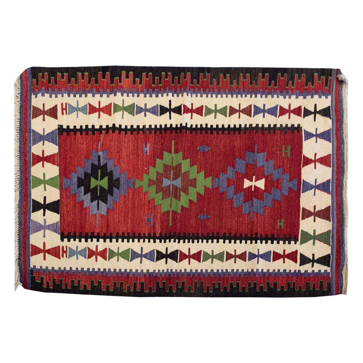 Vintage Turkish Rug, 95 x 133 cm, 3.1 x 4.4 ft