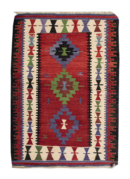 Vintage Turkish Rug, 95 x 133 cm, 3.1 x 4.4 ft