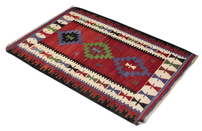 Vintage Turkish Rug, 95 x 133 cm, 3.1 x 4.4 ft