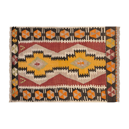 Vintage Turkish Rug, 97 x 100 cm, 3.2 x 3.3 ft