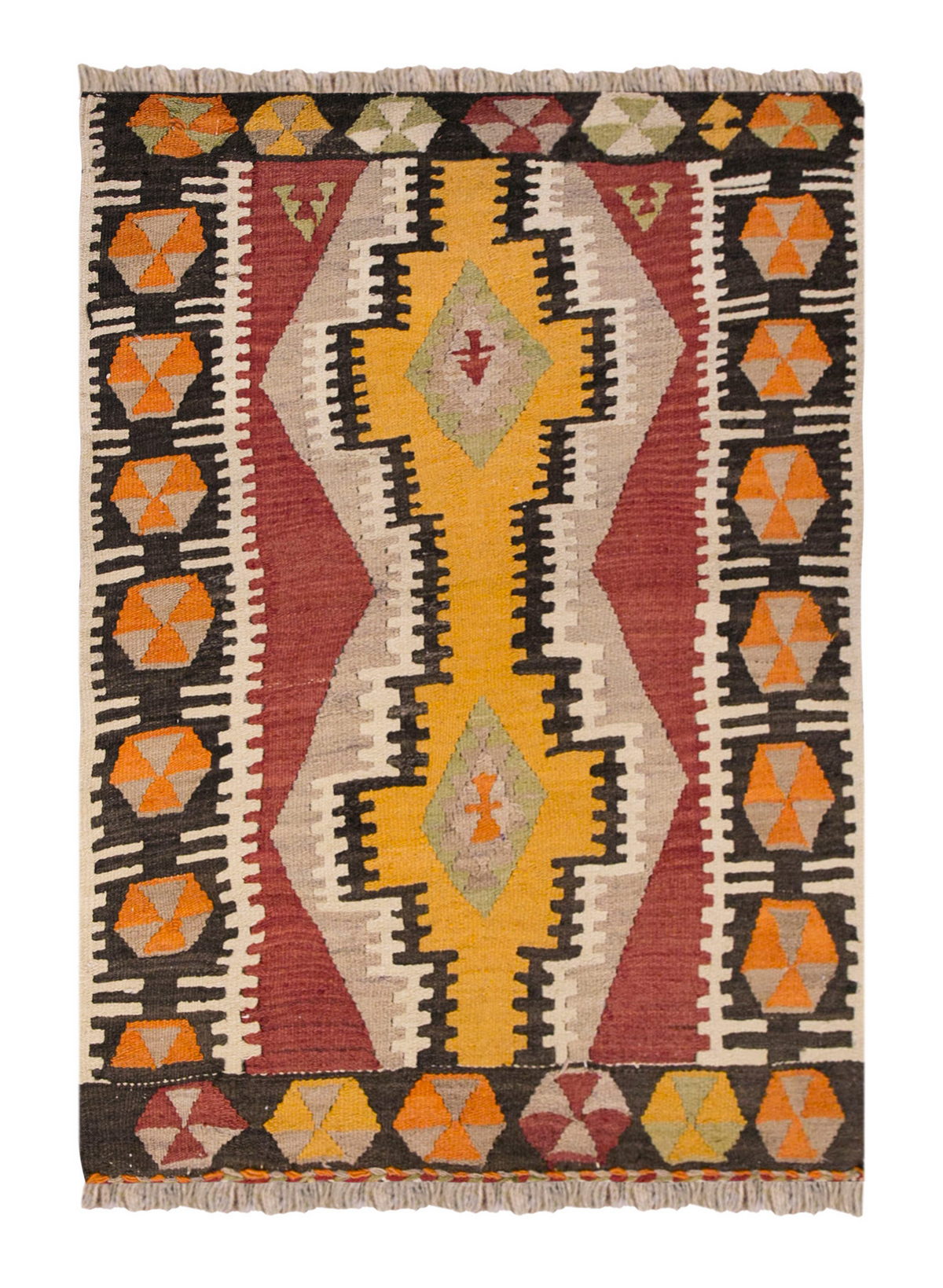 Vintage Turkish Rug, 97 x 100 cm, 3.2 x 3.3 ft