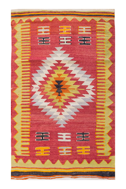 Vintage Turkish Rug, 97 x 148 cm, 3.2 x 4.10 ft