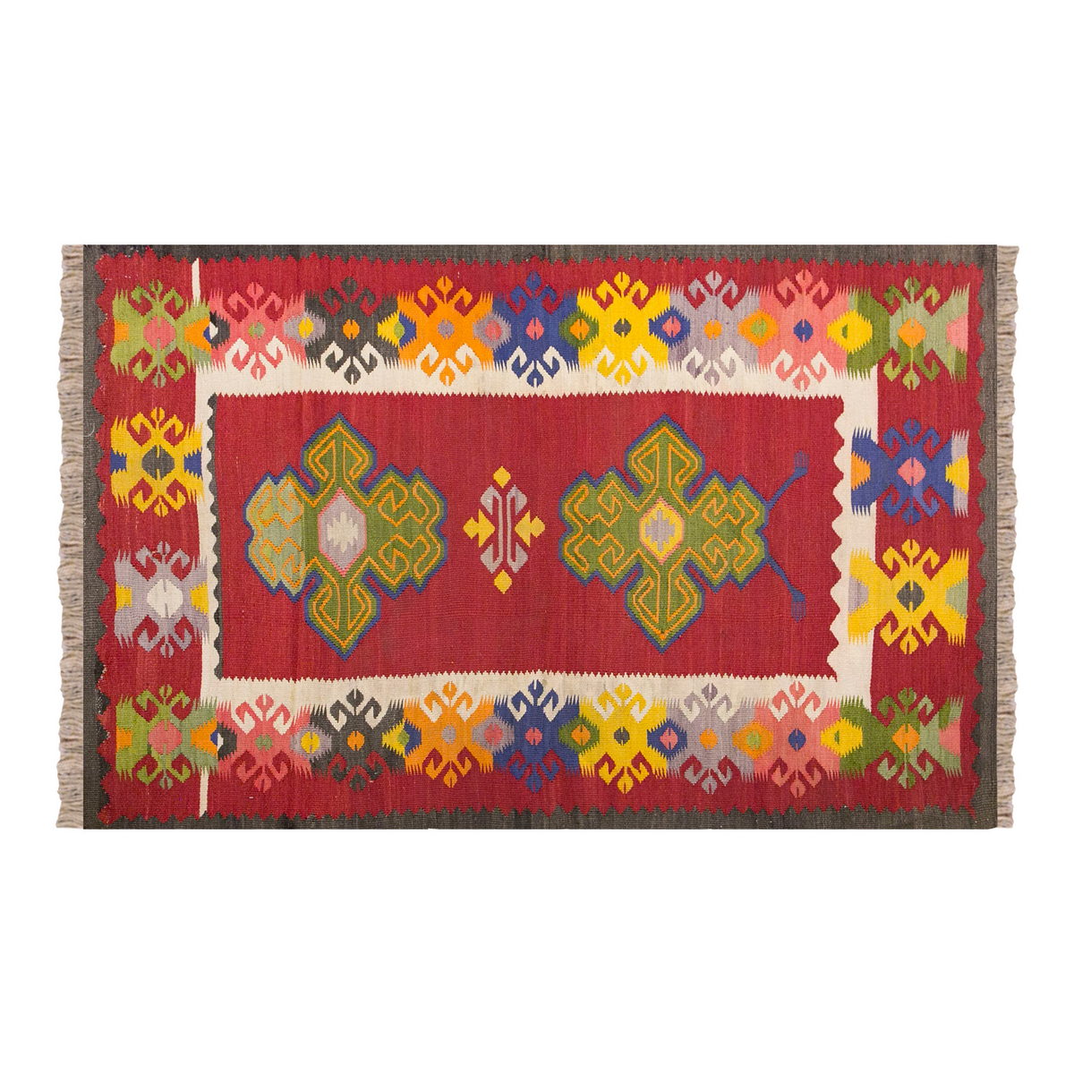 Vintage Turkish Rug, 97 x 188 cm, 3.2 x 6.2 ft