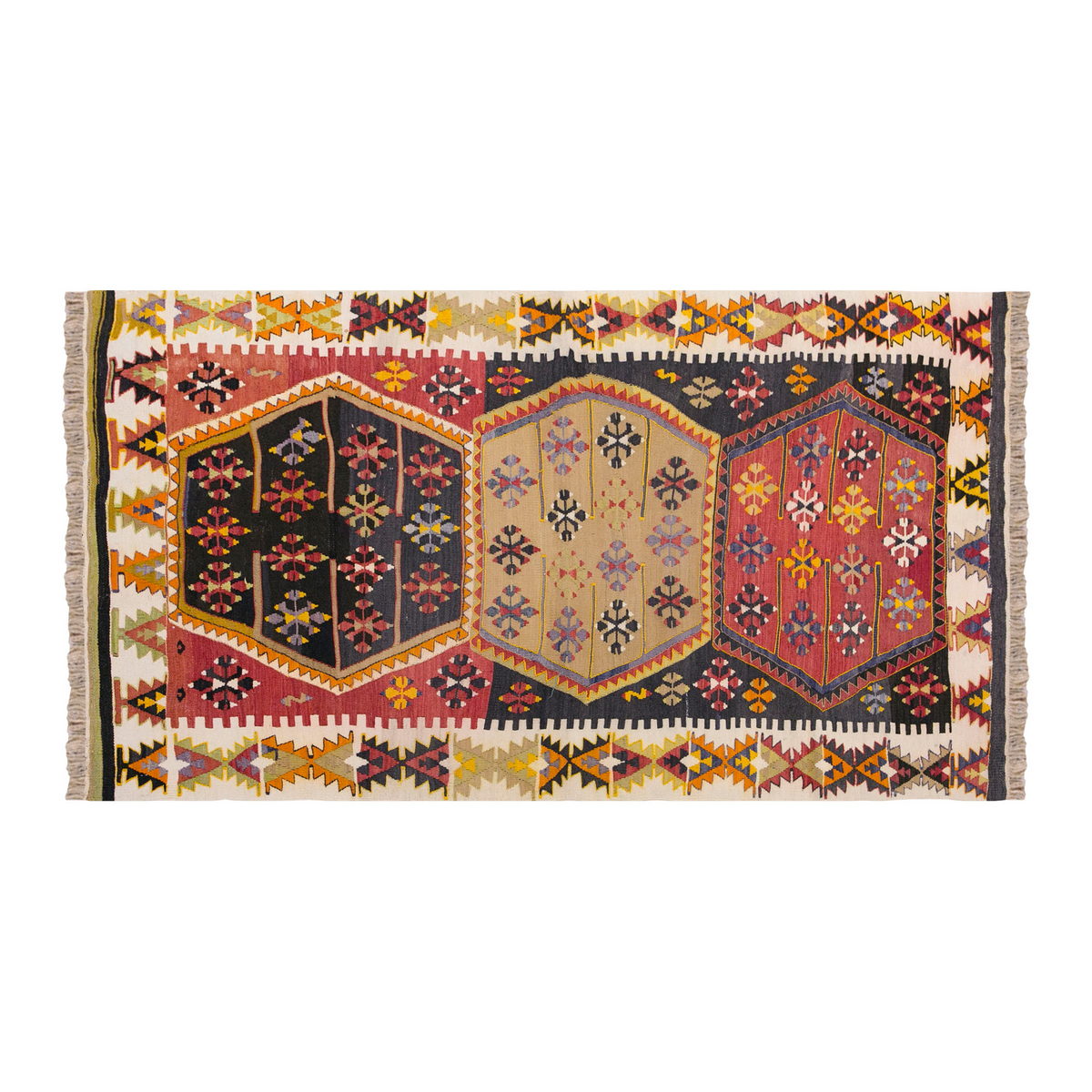 Vintage Turkish Rug, 98 x 184 cm, 3.2 x 6 ft