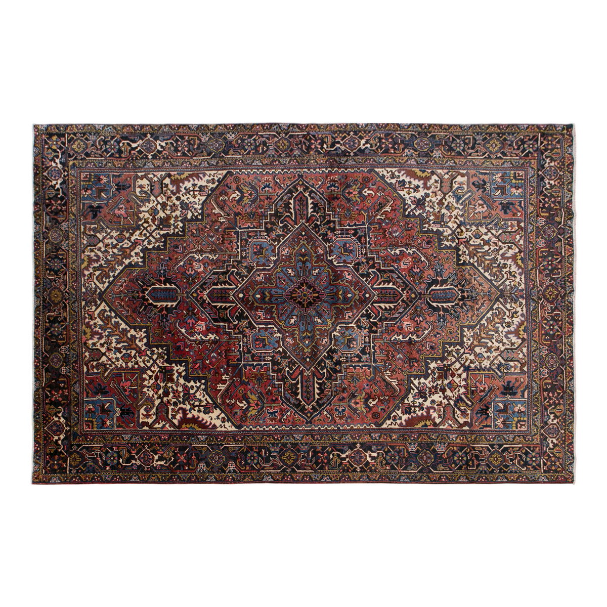 Vintage Turkish Rug 7'10 x 11'10 | 238x362 cm Large Wool Rug