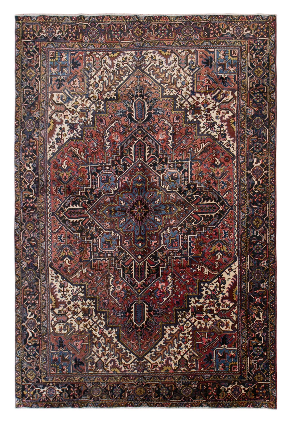 Vintage Turkish Rug 7'10 x 11'10 | 238x362 cm Large Wool Rug