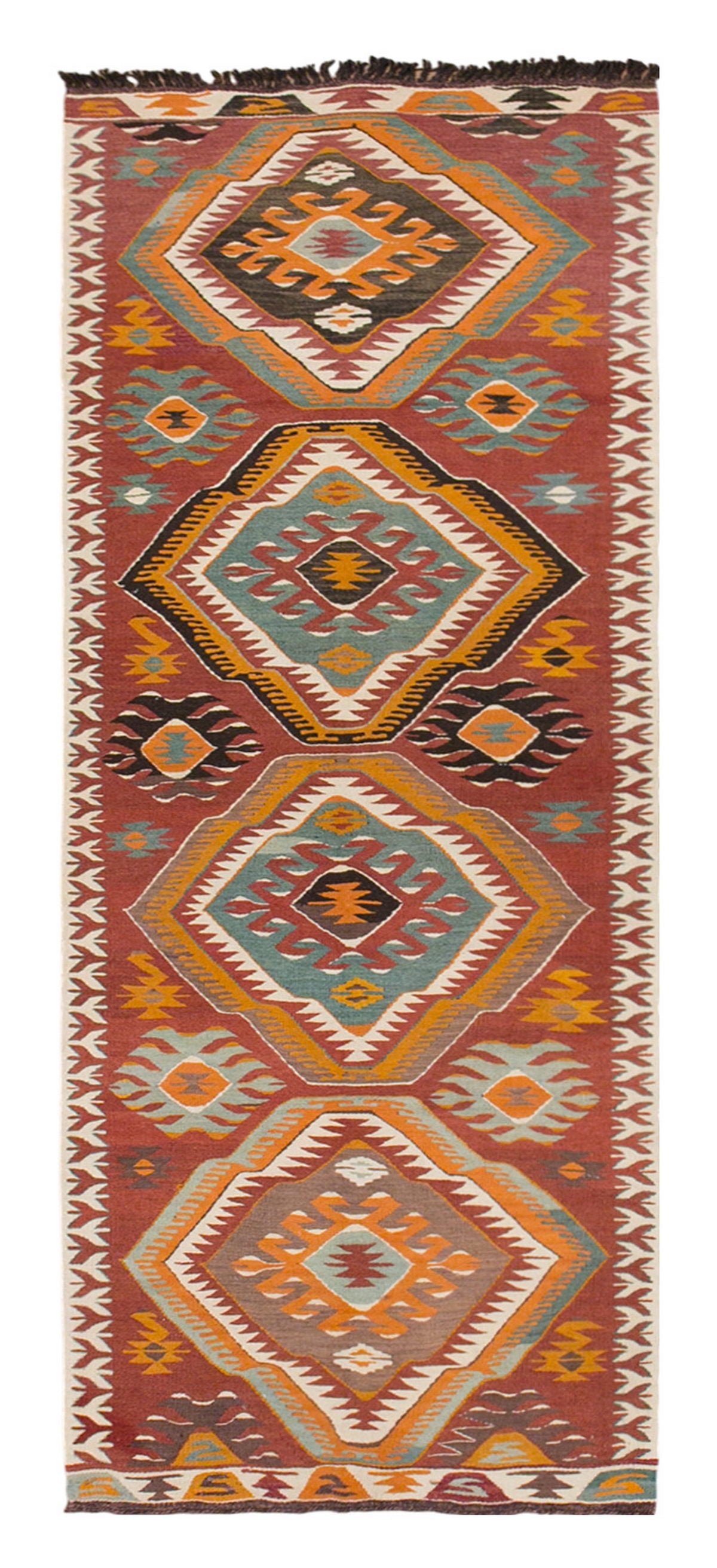 Vintage Turkish Runner, 2.11 x 7.11 ft Rug, 90 x 243 cm