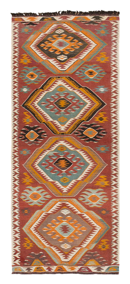 Vintage Turkish Runner, 2.11 x 7.11 ft Rug, 90 x 243 cm