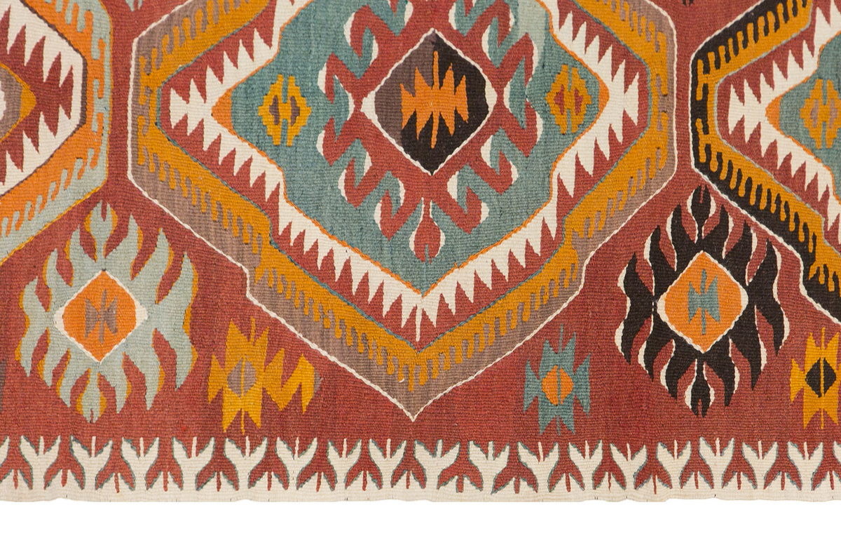 Vintage Turkish Runner, 2.11 x 7.11 ft Rug, 90 x 243 cm