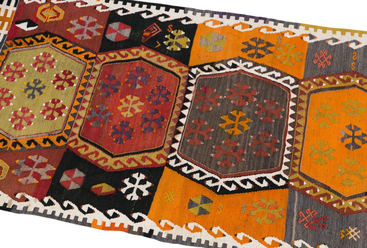 Vintage Turkish Runner, 2.11 x 8.6 ft Rug, 90 x 261 cm