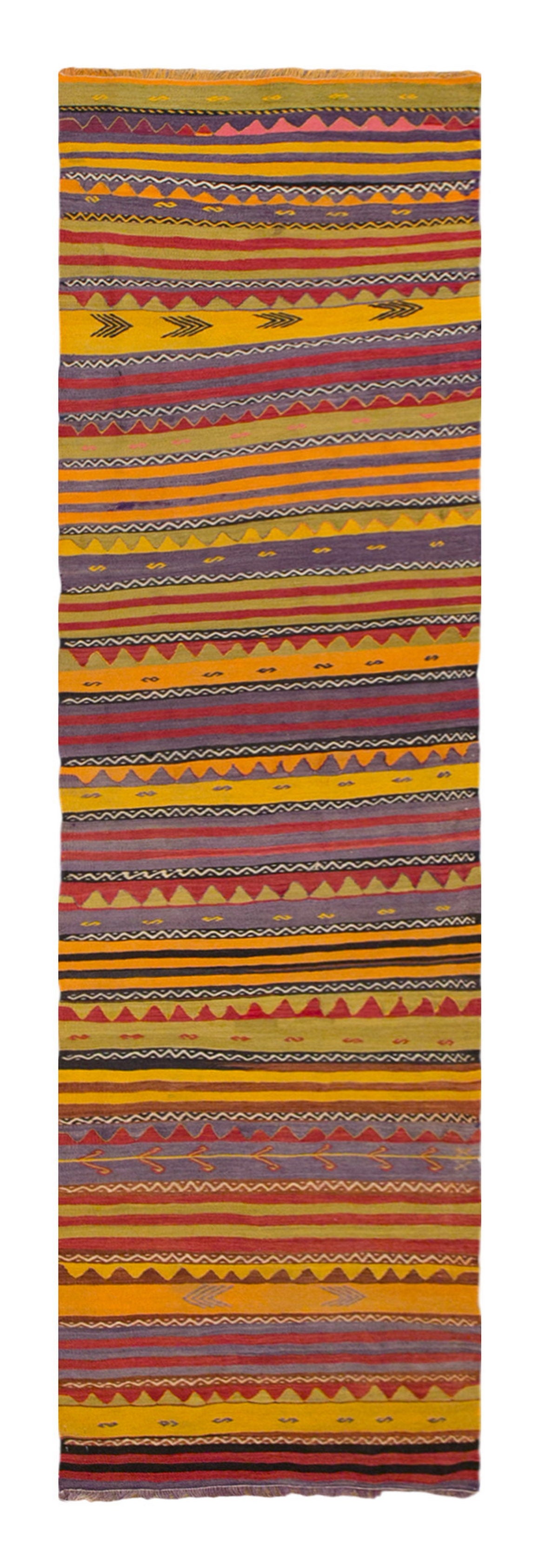 Vintage Turkish Runner, 2.9 x 11.11 ft Rug, 84 x 365 cm