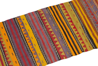 Vintage Turkish Runner, 2.9 x 11.11 ft Rug, 84 x 365 cm