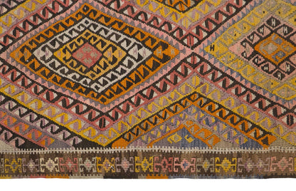 Vintage Turkish Runner, 3.4 x 11.7 ft Rug, 102 x 355 cm