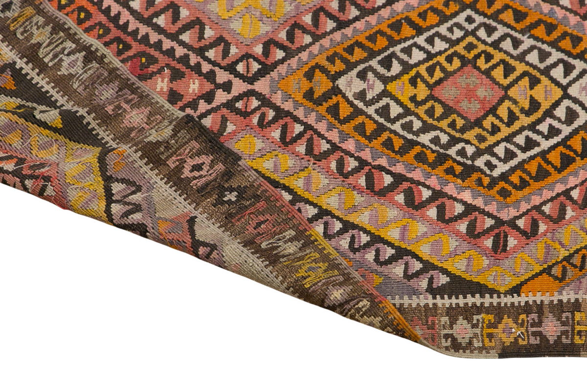 Vintage Turkish Runner, 3.4 x 11.7 ft Rug, 102 x 355 cm