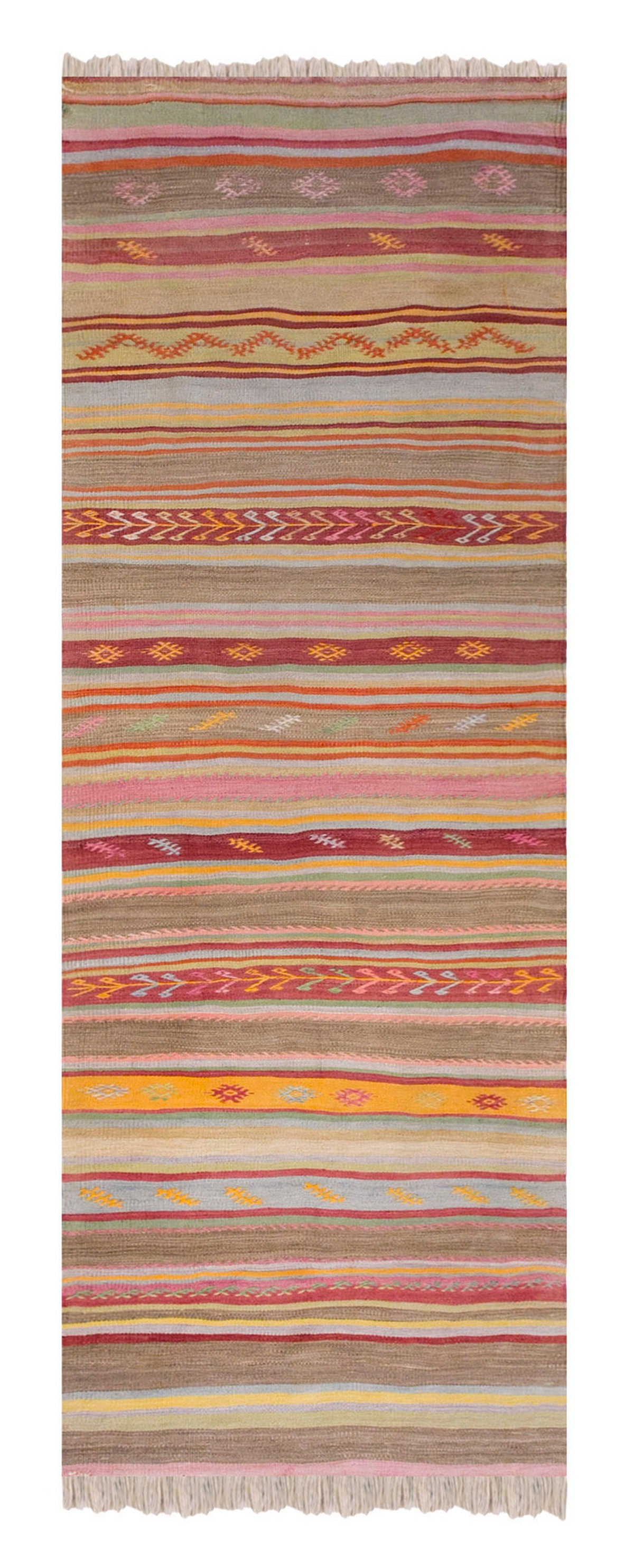 Vintage Turkish Runner Rug, 2.11 × 10.9 ft Rug, 90 × 330 cm