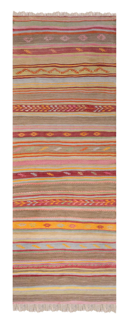 Vintage Turkish Runner Rug, 2.11 × 10.9 ft Rug, 90 × 330 cm