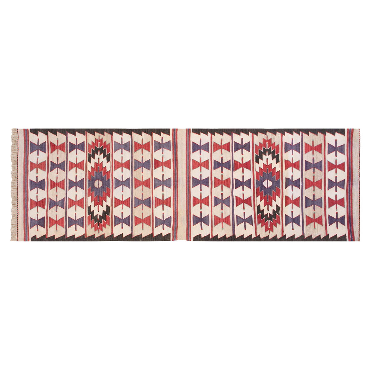 Vintage Turkish Runner Rug, 2.11 x 10.4 ft Rug, 90 x 315 cm