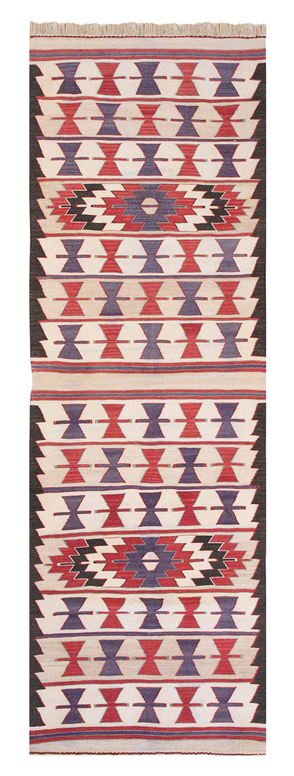 Vintage Turkish Runner Rug, 2.11 x 10.4 ft Rug, 90 x 315 cm