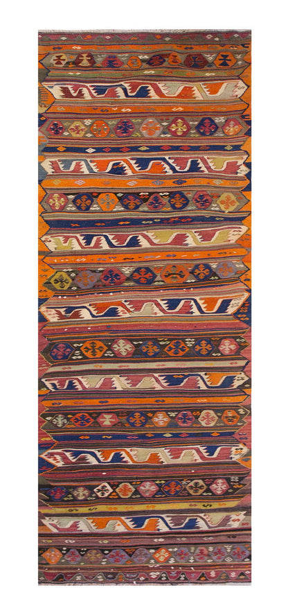 Vintage Turkish Runner Rug, 2.11 x 10.9 ft Rug, 89 x 328 cm