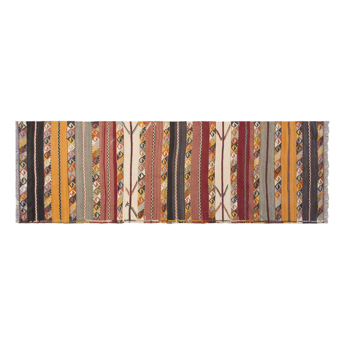 Vintage Turkish Runner Rug, 2.11 x 10 ft Rug, 89 x 307 cm
