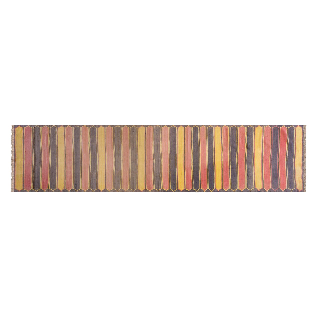 Vintage Turkish Runner Rug, 2.11 x 13.8 ft Rug, 90 x 418 cm