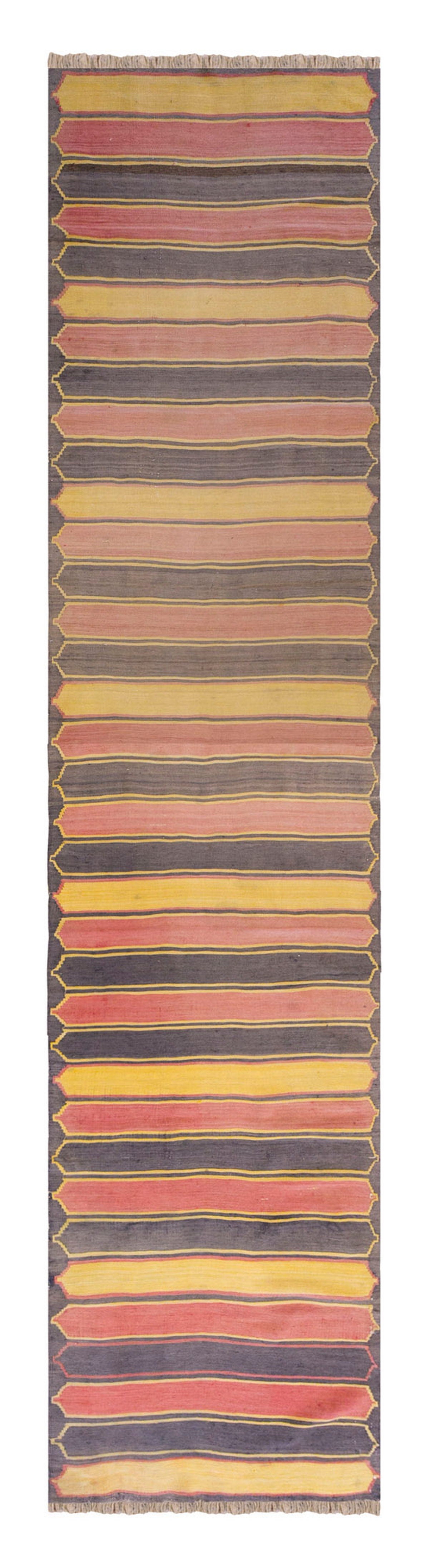 Vintage Turkish Runner Rug, 2.11 x 13.8 ft Rug, 90 x 418 cm