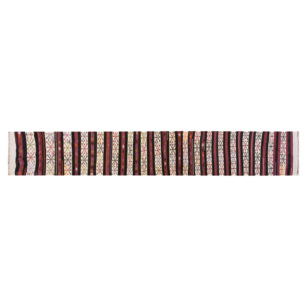 Vintage Turkish Runner Rug, 2.4 x 16.6 ft Rug, 72 x 505 cm
