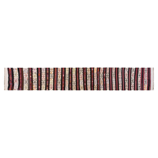 Vintage Turkish Runner Rug, 2.4 x 16.6 ft Rug, 72 x 505 cm