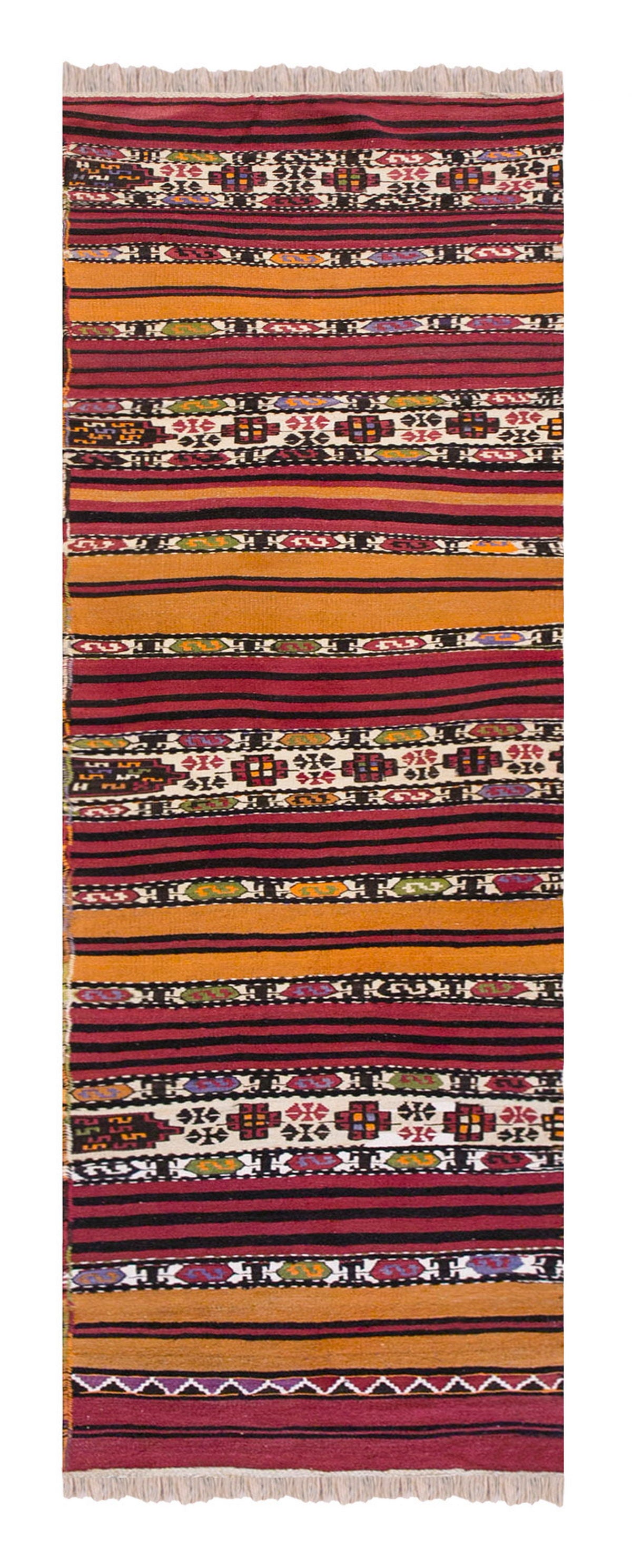 Vintage Turkish Runner Rug, 2.5 x 10.9 ft Rug, 76 x 328 cm