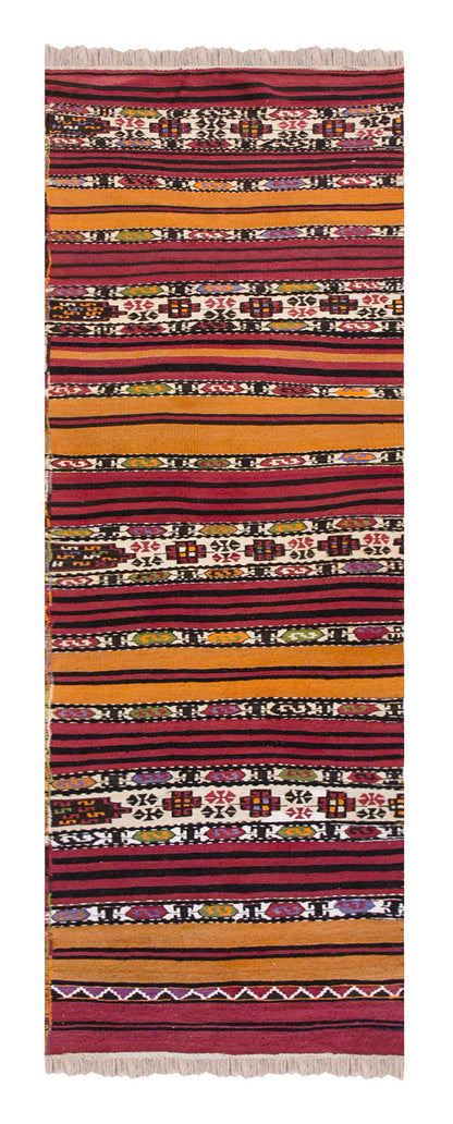 Vintage Turkish Runner Rug, 2.5 x 10.9 ft Rug, 76 x 328 cm