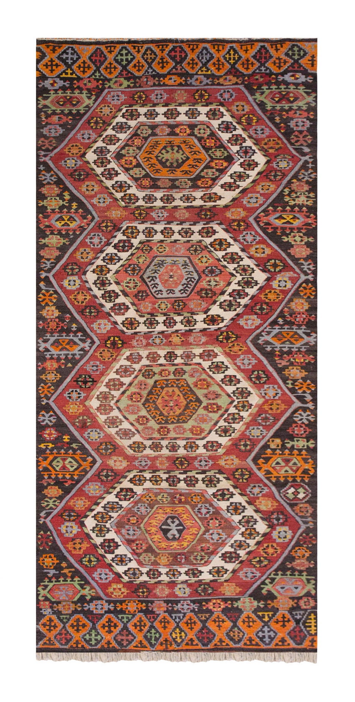 Vintage Turkish Runner Rug, 3 × 8.7 ft Rug, 93 × 263 cm