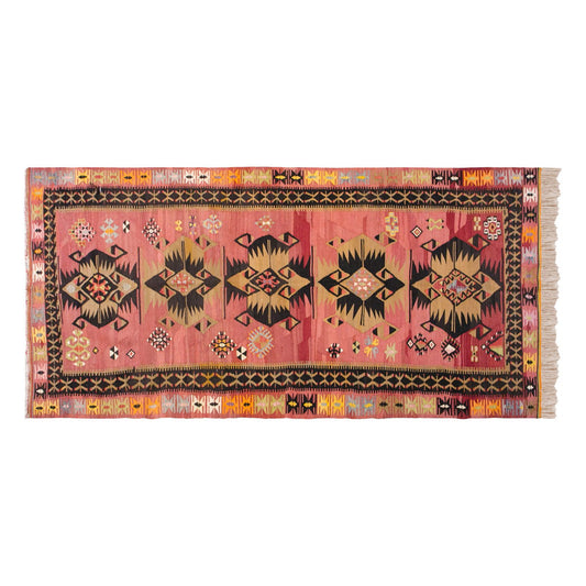 Vintage Turkish Runner Rug, 3.11 x 10.11 ft Rug, 120 x 334 cm