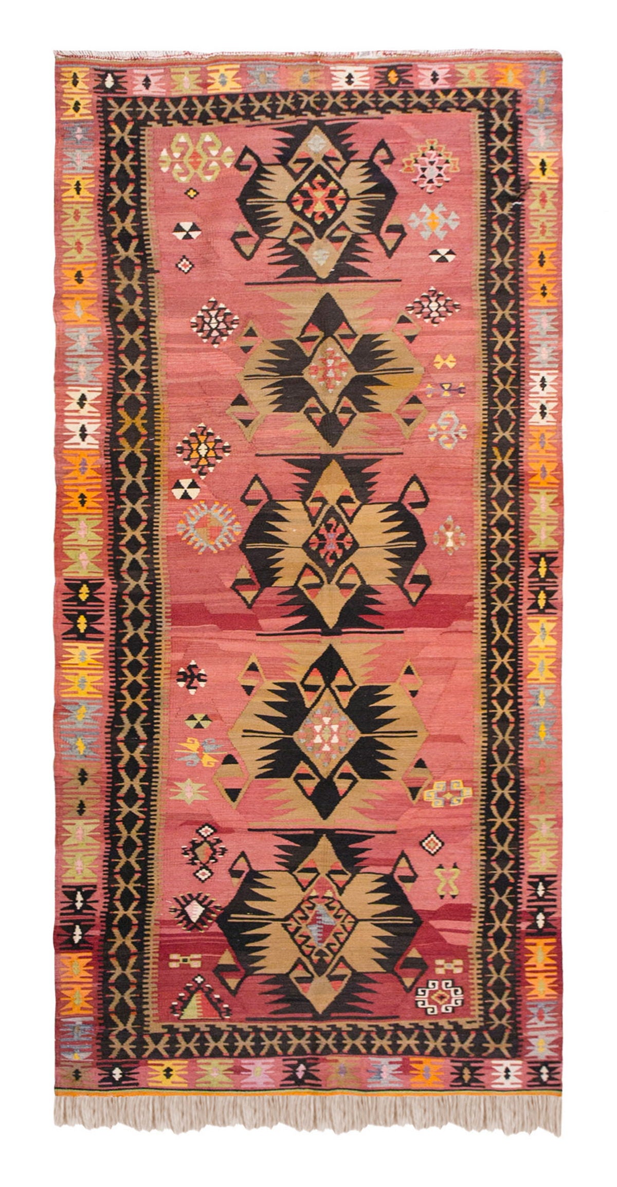 Vintage Turkish Runner Rug, 3.11 x 10.11 ft Rug, 120 x 334 cm