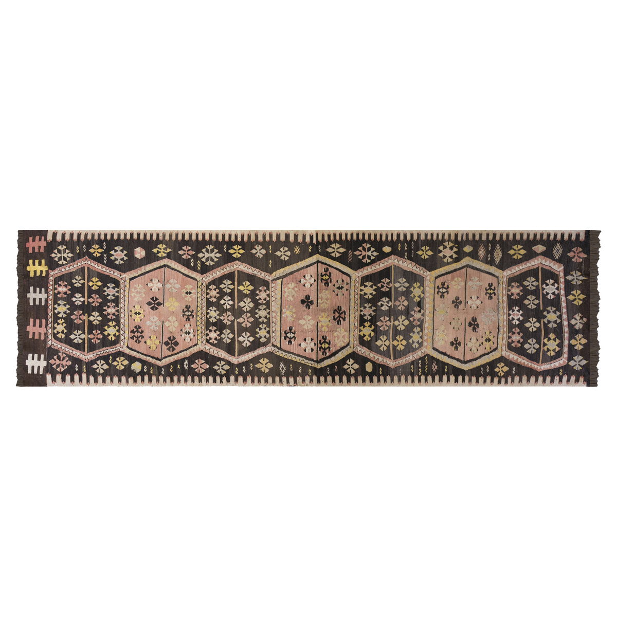 Vintage Turkish Runner Rug, 3.3 × 13.3 ft Rug, 101 × 406 cm