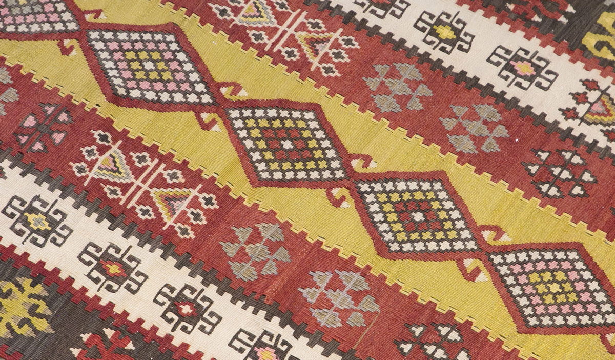 Vintage Turkish Runner Rug, 3.5 x 14.10 ft Rug, 106 x 454 cm
