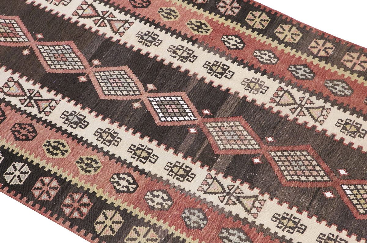 Vintage Turkish Runner Rug, 3.5 x 14.7  ft Rug, 105 x 445 cm