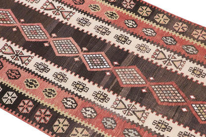 Vintage Turkish Runner Rug, 3.5 x 14.7  ft Rug, 105 x 445 cm