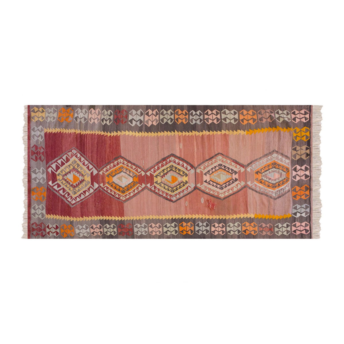 Vintage Turkish Runner Rug, 4.1 × 11.9 ft Rug, 125 × 360 cm