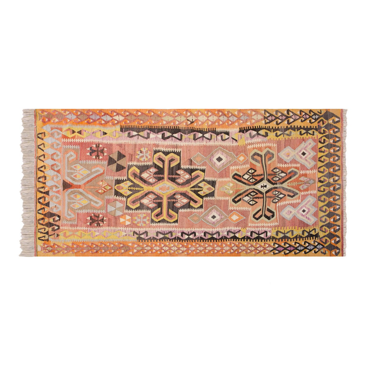 Vintage Turkish Runner Rug, 4.2 x 9.10 ft Rug, 128 x 302 cm