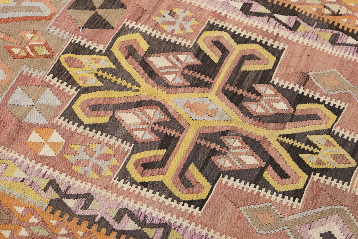 Vintage Turkish Runner Rug, 4.2 x 9.10 ft Rug, 128 x 302 cm