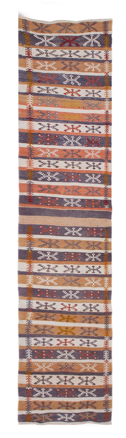 Vintage Turkish Runner Rug, 72 x 424 cm, 2.4 x 13.10 ft,
